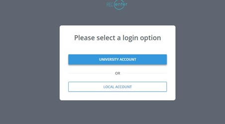 select university login screenshot