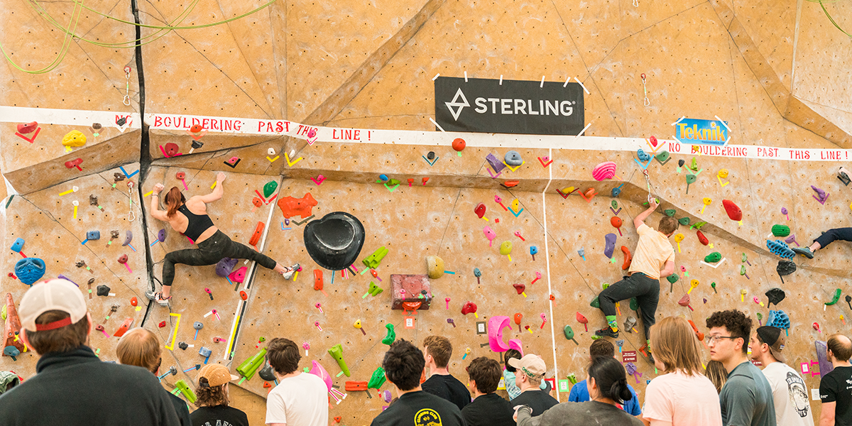 climbing competition at src climbing wall