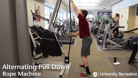 Alternating Pull Down on Rope Machine