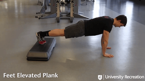 feet elevated plank